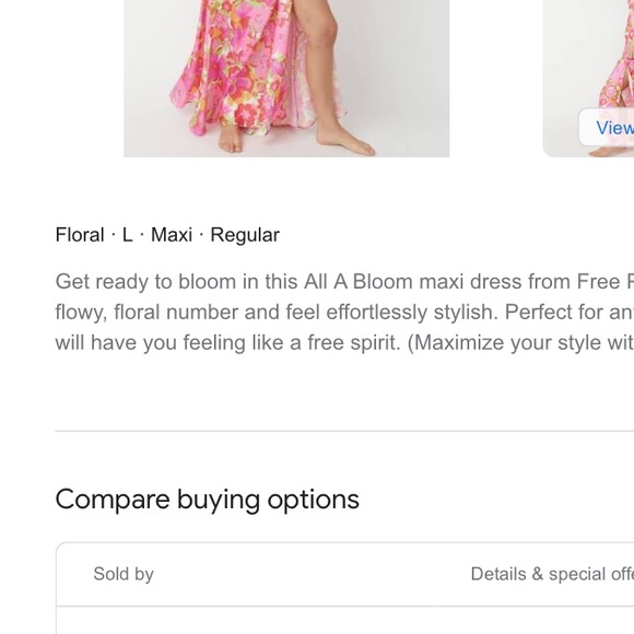 Super rare Free People all in Blooms maxi dress /slip - Picture 10 of 10